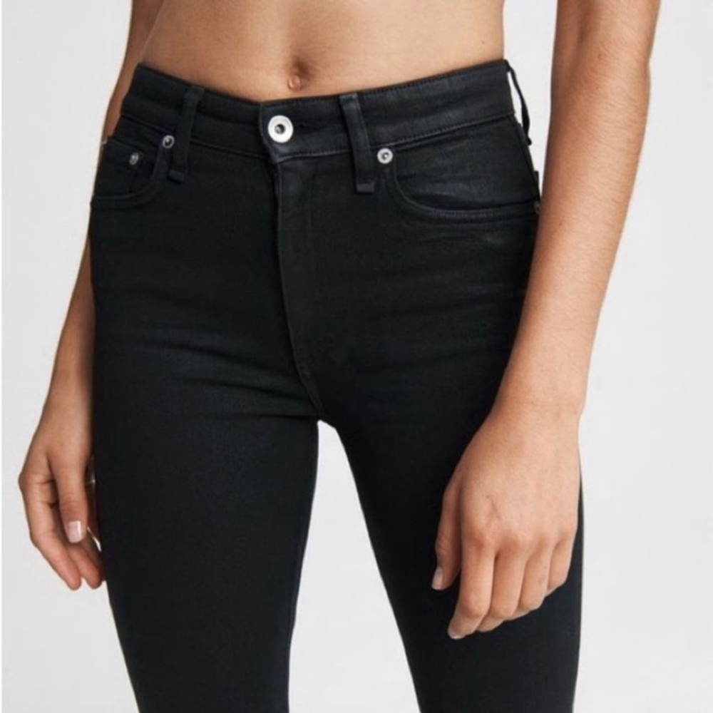 NWT Rag and Bone Nina High Rise Skinny black Jeans Size 24 - Picture 6 of 16